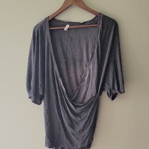 Free People Gray Short Sleeve Tee